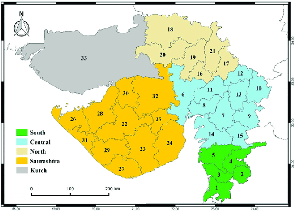 Gujarat map
