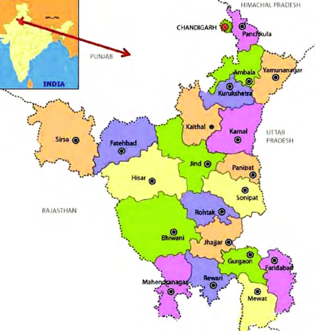 haryana map